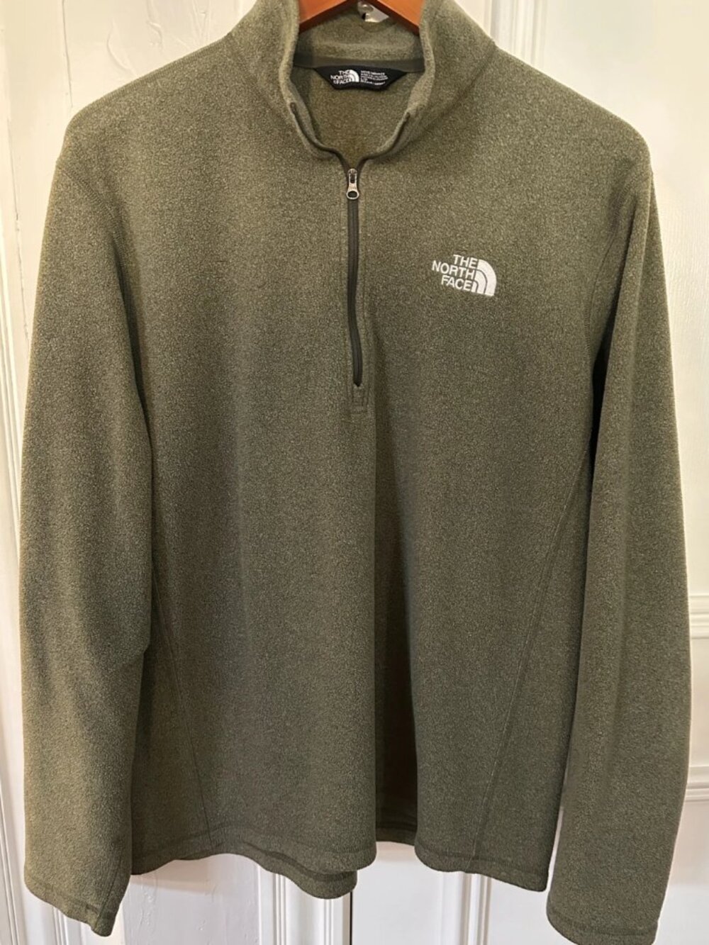 The North Face 1/4 Zip Fleece Pullover Green Men's Large Gorpcore Outdoor